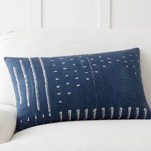 Pottery Barn - Shibori‎ Embroidered Lumbar Pillow - 16x26